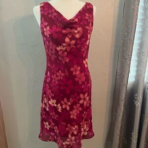 Floral Sleeveless Dress with Cowl Neck (fits sizes 4/6)